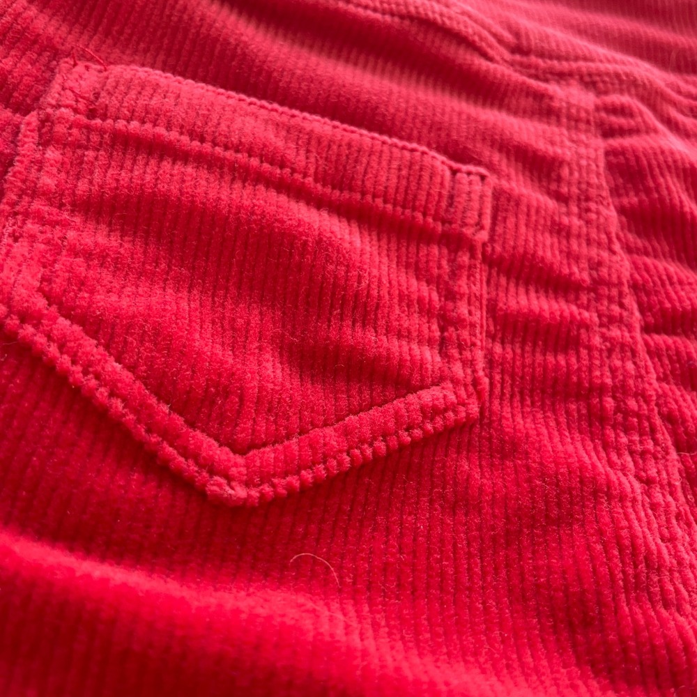 Hanna Andersson Red Corduroy Overalls Kids 18-24 Months 80cm Bib Overalls - Picture 7 of 10